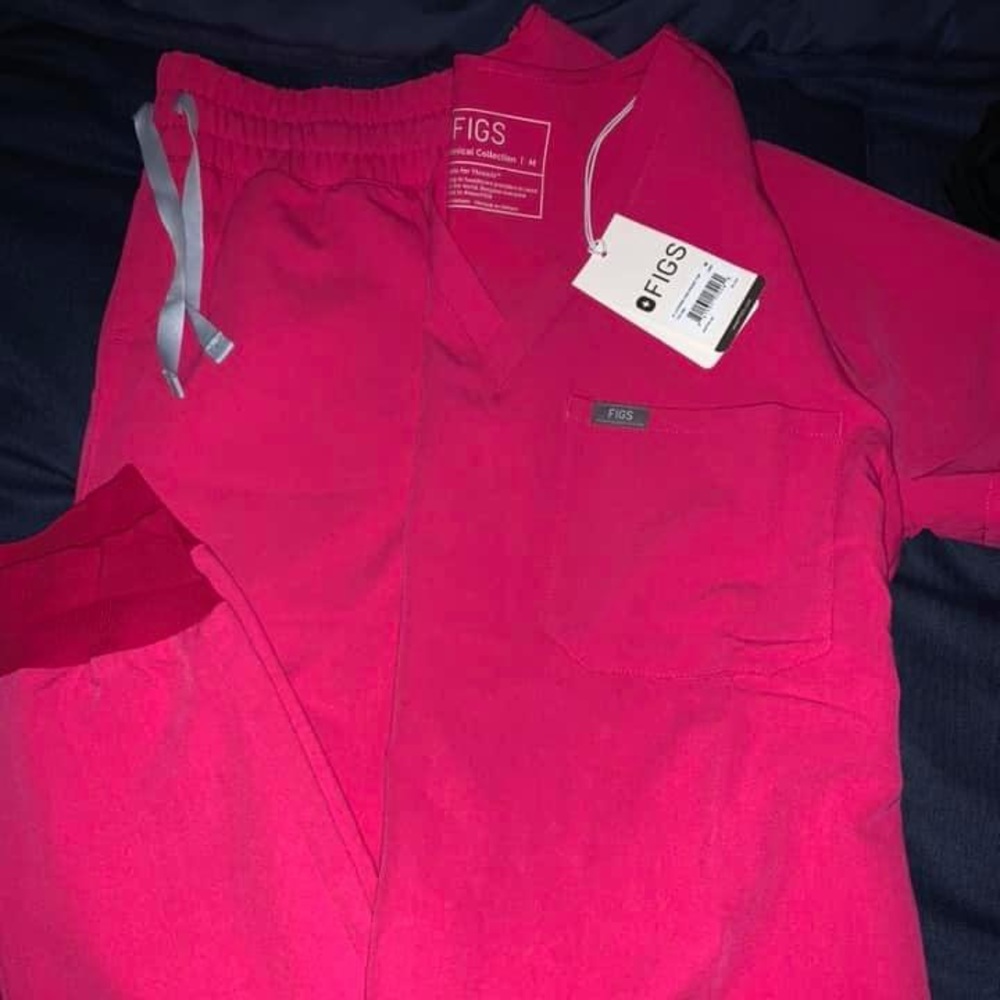 Shocking Pink Figs Scrubs